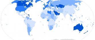 Карта стран лидеров рейтинга миграции