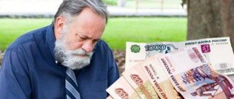 pension amount for residents of the Moscow region